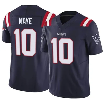 Youth New England Patriots Drake Maye Navy Limited Vapor F.U.S.E. Jersey By Nike