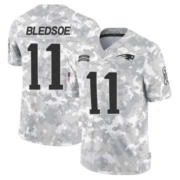 Youth New England Patriots Drew Bledsoe Arctic Camo Limited 2024 Salute to Service Jersey By Nike