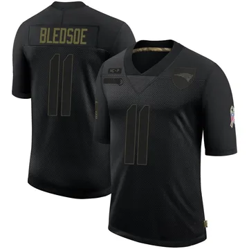 Youth New England Patriots Drew Bledsoe Black Limited 2020 Salute To Service Jersey By Nike