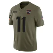 Youth New England Patriots Drew Bledsoe Olive Limited 2025 Salute to Service Jersey By Nike