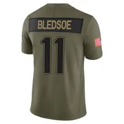 Youth New England Patriots Drew Bledsoe Olive Limited 2025 Salute to Service Jersey By Nike