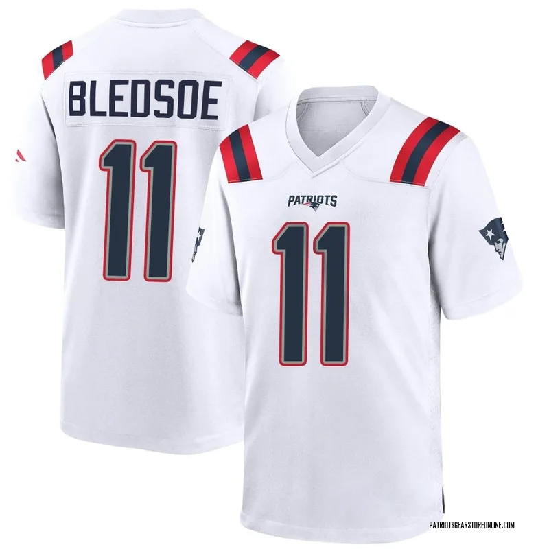 Youth New England Patriots Drew Bledsoe White Game Jersey By Nike