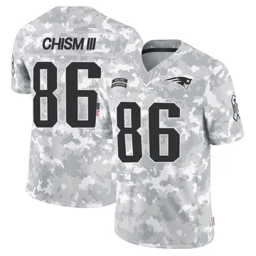 Youth New England Patriots Efton Chism III Arctic Camo Limited 2024 Salute to Service Jersey By Nike