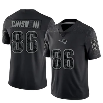Youth New England Patriots Efton Chism III Black Limited Reflective Jersey By Nike