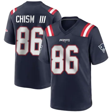Youth New England Patriots Efton Chism III Navy Blue Game Team Color Jersey By Nike