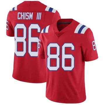 Youth New England Patriots Efton Chism III Red Limited Vapor Untouchable Alternate Jersey By Nike