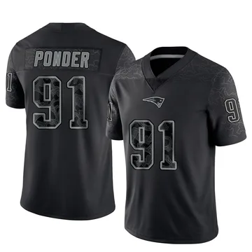 Youth New England Patriots Elijah Ponder Black Limited Reflective Jersey By Nike