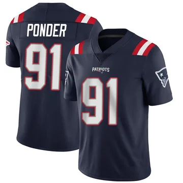 Youth New England Patriots Elijah Ponder Navy Limited Team Color Vapor Untouchable Jersey By Nike