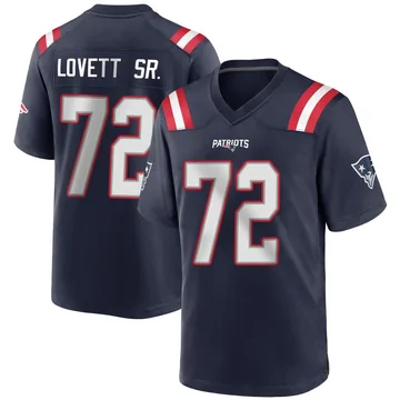 Youth New England Patriots Fabien Lovett Sr. Navy Blue Game Team Color Jersey By Nike