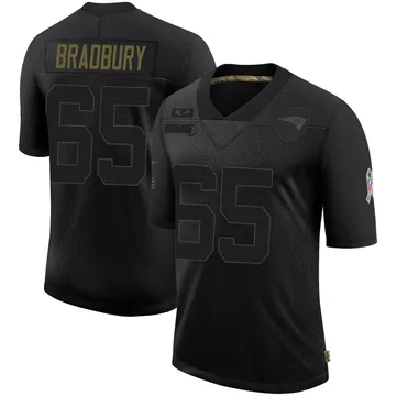Youth New England Patriots Garrett Bradbury Black Limited 2020 Salute To Service Jersey By Nike