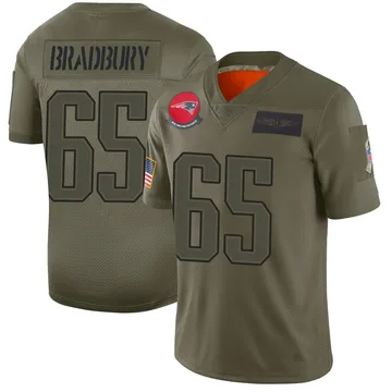 Youth New England Patriots Garrett Bradbury Camo Limited 2019 Salute to Service Jersey By Nike