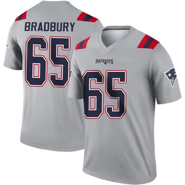 Youth New England Patriots Garrett Bradbury Gray Legend Inverted Jersey By Nike