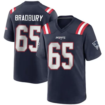 Youth New England Patriots Garrett Bradbury Navy Blue Game Team Color Jersey By Nike