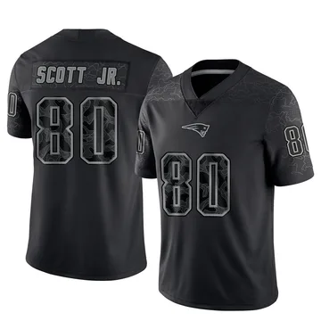 Youth New England Patriots Gee Scott Jr. Black Limited Reflective Jersey By Nike