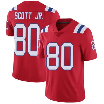 Youth New England Patriots Gee Scott Jr. Red Limited Vapor Untouchable Alternate Jersey By Nike