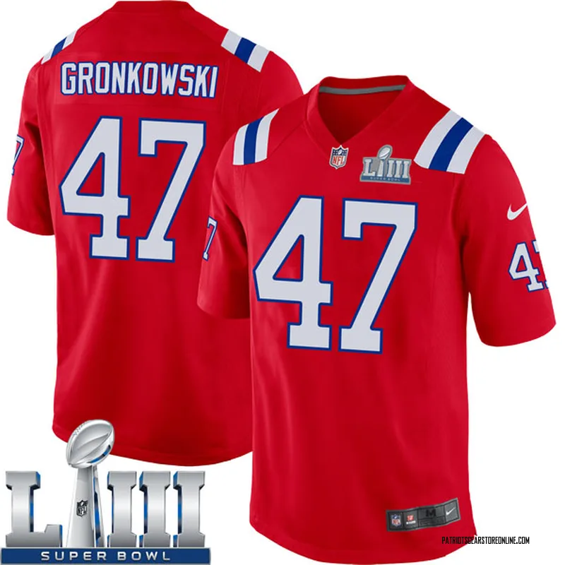 Youth New England Patriots Glenn Gronkowski Red Game Alternate Super Bowl Liii Jersey By Nike