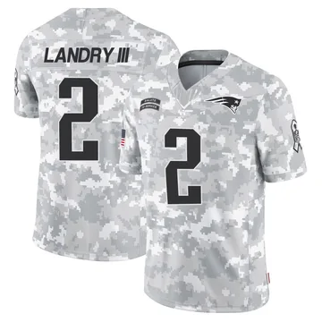 Youth New England Patriots Harold Landry III Arctic Camo Limited 2024 Salute to Service Jersey By Nike