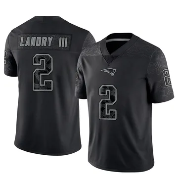 Youth New England Patriots Harold Landry III Black Limited Reflective Jersey By Nike