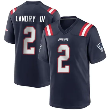 Youth New England Patriots Harold Landry III Navy Blue Game Team Color Jersey By Nike