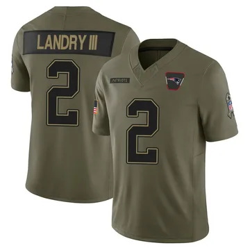 Youth New England Patriots Harold Landry III Olive Limited 2025 Salute to Service Jersey By Nike