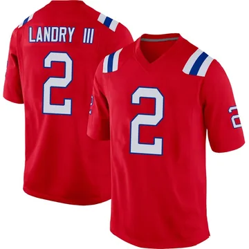 Youth New England Patriots Harold Landry III Red Game Alternate Jersey By Nike