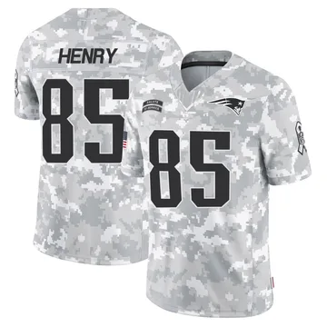 Youth New England Patriots Hunter Henry Arctic Camo Limited 2024 Salute to Service Jersey By Nike