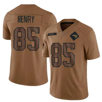 Youth New England Patriots Hunter Henry Brown Limited 2023 Salute To Service Jersey By Nike