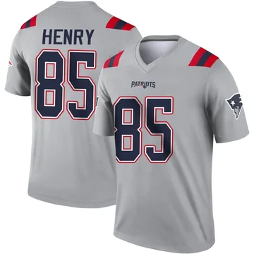 Youth New England Patriots Hunter Henry Gray Legend Inverted Jersey By Nike