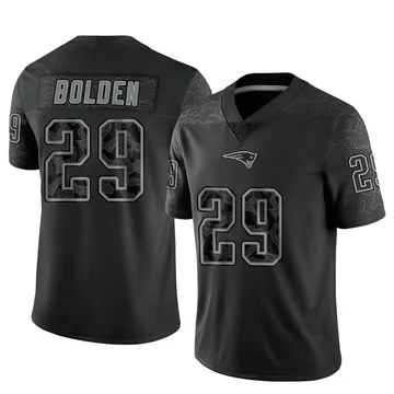 Youth New England Patriots Isaiah Bolden Black Limited Reflective Jersey By Nike