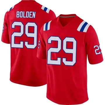 Youth New England Patriots Isaiah Bolden Red Game Alternate Jersey By Nike