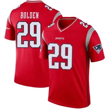 Youth New England Patriots Isaiah Bolden Red Legend Inverted Jersey By Nike