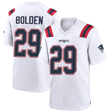 Youth New England Patriots Isaiah Bolden White Game Jersey By Nike