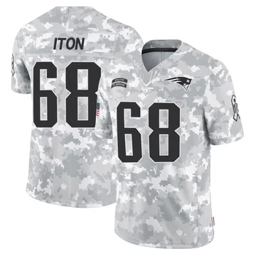 Youth New England Patriots Isaiah Iton Arctic Camo Limited 2024 Salute to Service Jersey By Nike