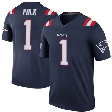 Youth New England Patriots Ja'Lynn Polk Navy Legend Color Rush Jersey By Nike