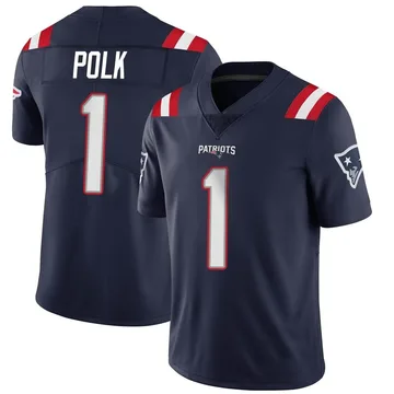 Youth New England Patriots Ja'Lynn Polk Navy Limited Team Color Vapor Untouchable Jersey By Nike