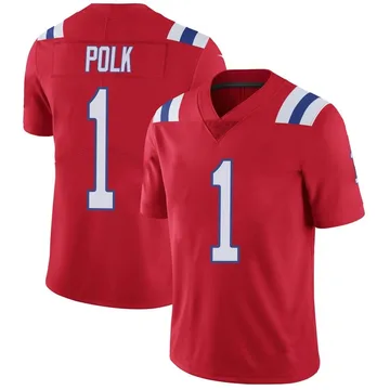Youth New England Patriots Ja'Lynn Polk Red Limited Vapor Untouchable Alternate Jersey By Nike