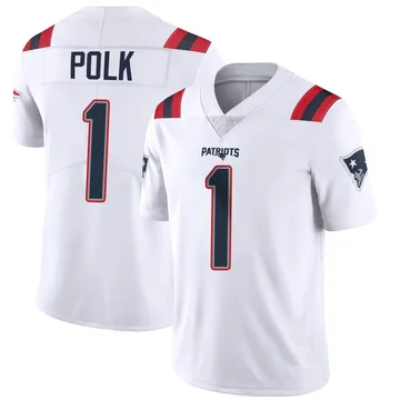 Youth New England Patriots Ja'Lynn Polk White Limited Vapor Untouchable Jersey By Nike