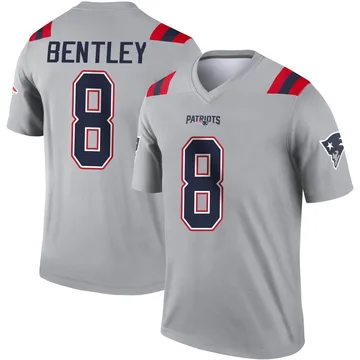 Youth New England Patriots Ja'Whaun Bentley Gray Legend Inverted Jersey By Nike