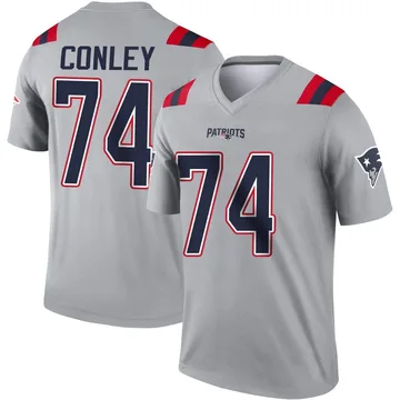Youth New England Patriots Jack Conley Gray Legend Inverted Jersey By Nike