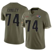 Youth New England Patriots Jack Conley Olive Limited 2022 Salute To Service Jersey By Nike