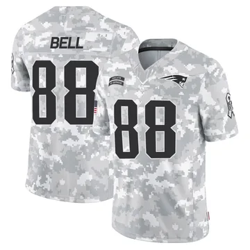 Youth New England Patriots Jaheim Bell Arctic Camo Limited 2024 Salute to Service Jersey By Nike