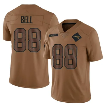 Youth New England Patriots Jaheim Bell Brown Limited 2023 Salute To Service Jersey By Nike