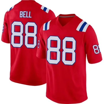 Youth New England Patriots Jaheim Bell Red Game Alternate Jersey By Nike