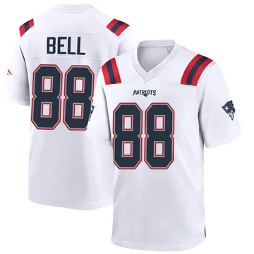 Youth New England Patriots Jaheim Bell White Game Jersey By Nike