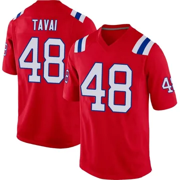 Youth New England Patriots Jahlani Tavai Red Game Alternate Jersey By Nike