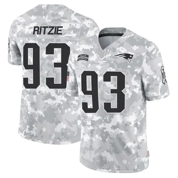 Youth New England Patriots Jahvaree Ritzie Arctic Camo Limited 2024 Salute to Service Jersey By Nike