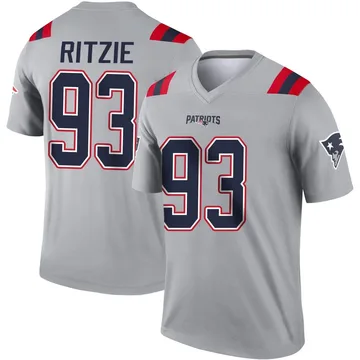 Youth New England Patriots Jahvaree Ritzie Gray Legend Inverted Jersey By Nike