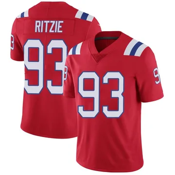 Youth New England Patriots Jahvaree Ritzie Red Limited Vapor Untouchable Alternate Jersey By Nike