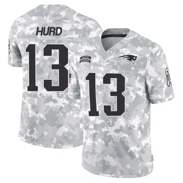 Youth New England Patriots Jalen Hurd Arctic Camo Limited 2024 Salute to Service Jersey By Nike