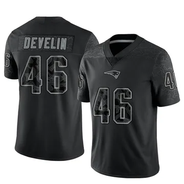 Youth New England Patriots James Develin Black Limited Reflective Jersey By Nike